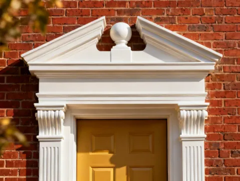 Fypon door surround with keystone