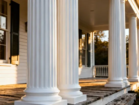 Fypon porch columns on colonial home